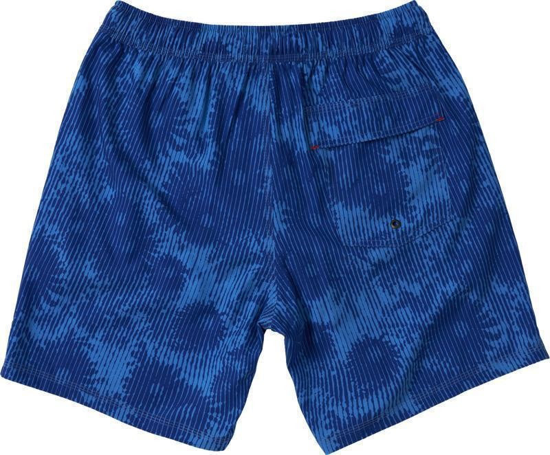 Oh Buoy 2n1 Volley Shorts, 7" Inseam - Mens - white noise daisy-blue 1