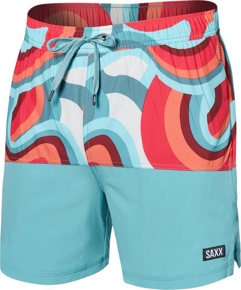 Oh Buoy Colorblocked 2n1 Volley, 5" Inseam - Mens - Giant Wave / Sea Foam 1