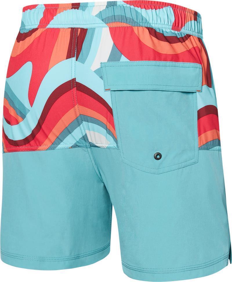 Oh Buoy Colorblocked 2n1 Volley, 5" Inseam - Mens - Giant Wave / Sea Foam 2