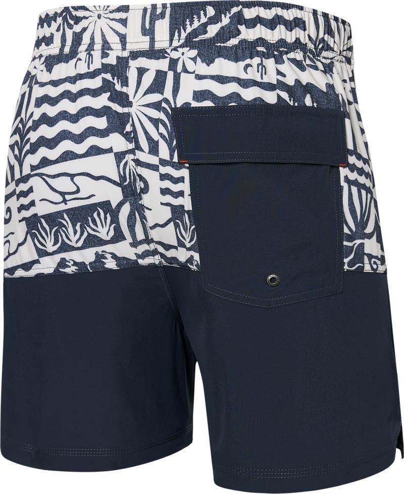 Oh Buoy Colorblocked 2n1 Volley, 5" Inseam - Mens - West Coast / India Ink 2