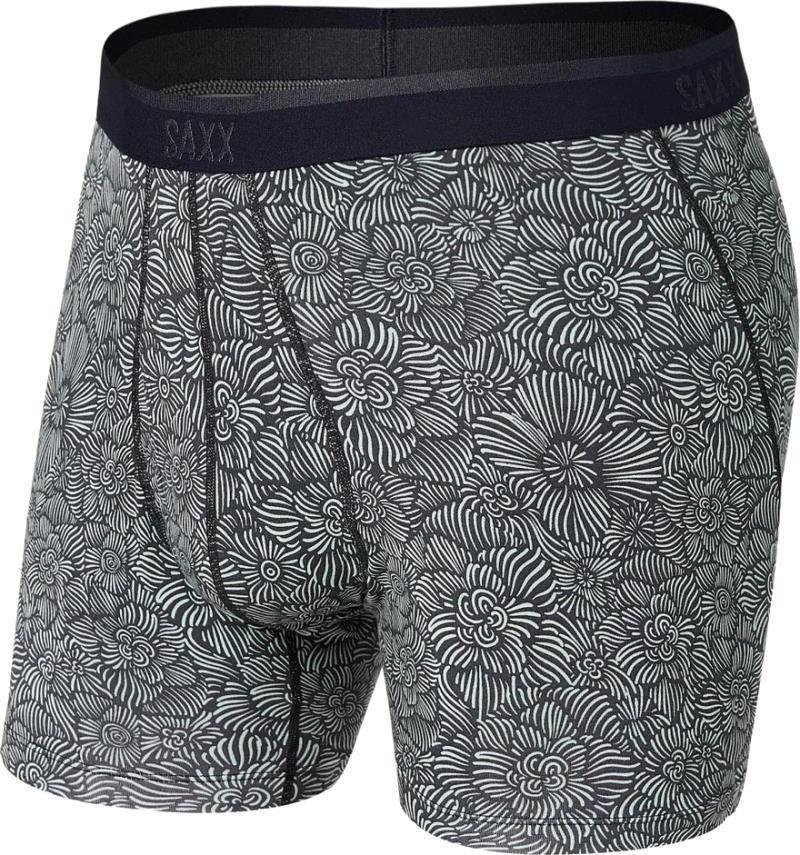 Platinum Boxer Brief Fly, 5" Inseam - Mens - India Ink Flora Sketch 1