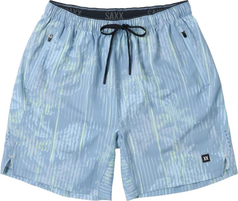 Power Moves 2n1 Shorts, 7" Inseam - Mens - palm screen-faded denim 1
