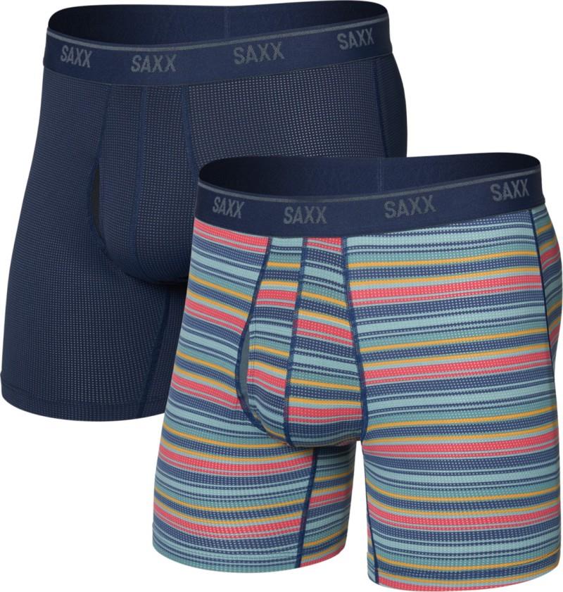 Quest Quick-Dry Mesh Boxer Brief Fly, 6" Inseam - Mens - 2 Pack - harvest stripe / maritime 1