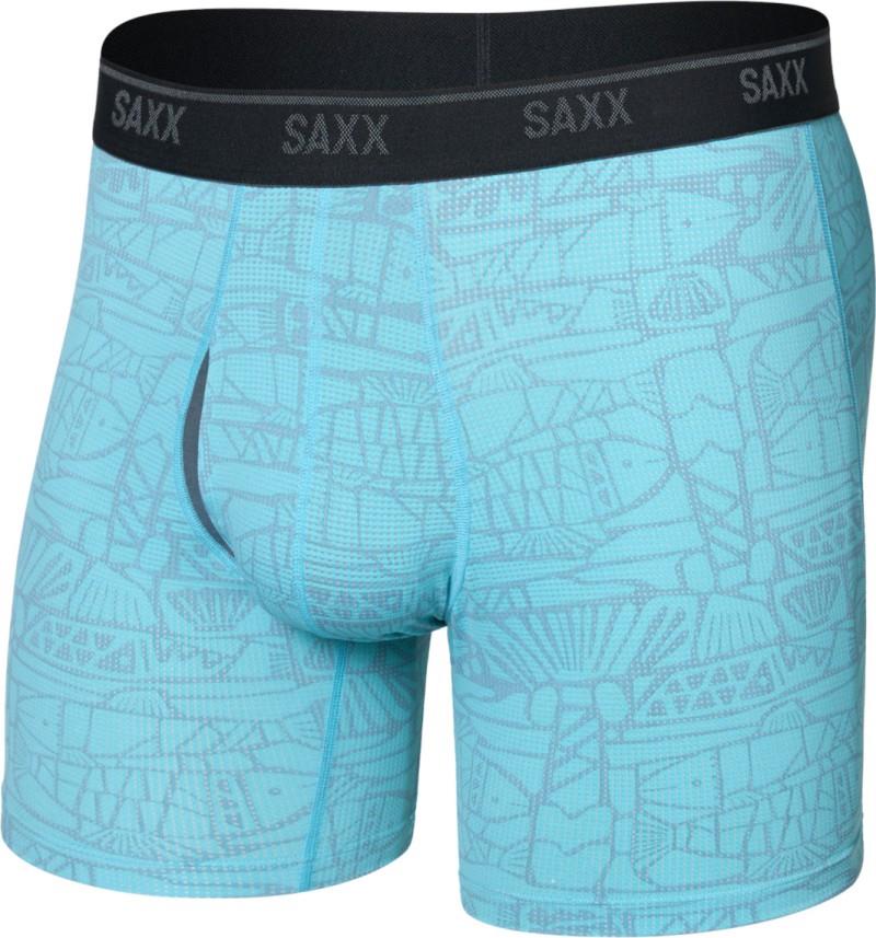 Quest Quick-Dry Mesh Boxer Brief Fly, 6" Inseam - Mens - tile fish-sea level 1
