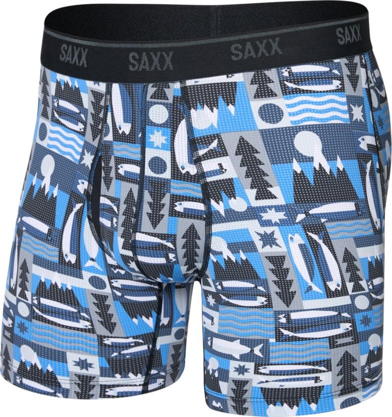 Quest Quick-Dry Mesh Boxer Brief Fly, 6" Inseam - Mens - winter angler-blue 1