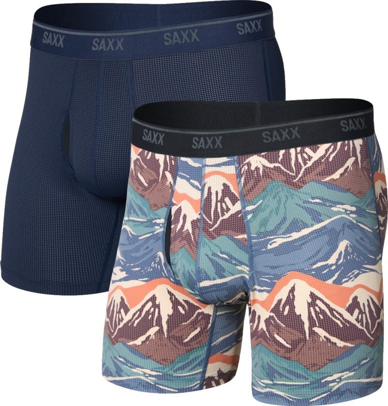 Quest Quick-Dry Mesh Boxer Briefs w/ Fly, 6" Inseam - Mens - 2 Pack - mountain top / maritime 1
