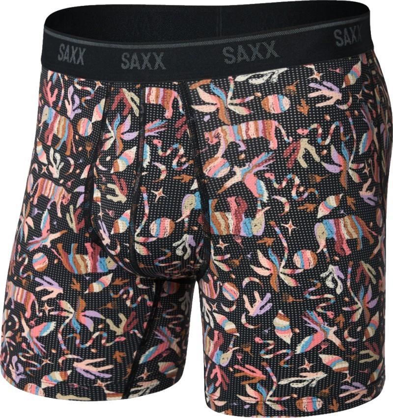 Quest Quick-Dry Mesh Boxer Briefs w/ Fly, 6" Inseam - Mens - adobe zoo-black 1