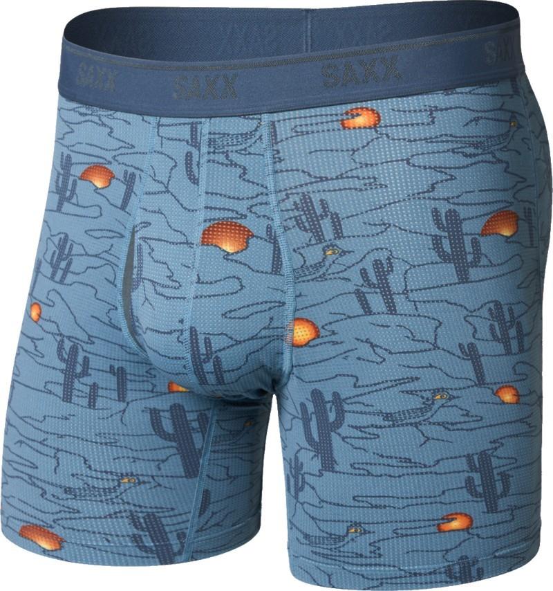 Quest Quick-Dry Mesh Boxer Briefs w/ Fly, 6" Inseam - Mens - canyonlands-washed blue 1