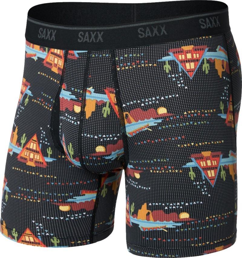 Quest Quick-Dry Mesh Boxer Briefs w/ Fly, 6" Inseam - Mens - lakeside-black 1