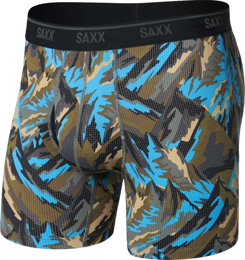 Quest Quick-Dry Mesh Boxer Briefs w/ Fly, 6" Inseam - Mens - prism peaks-cargo grey 1