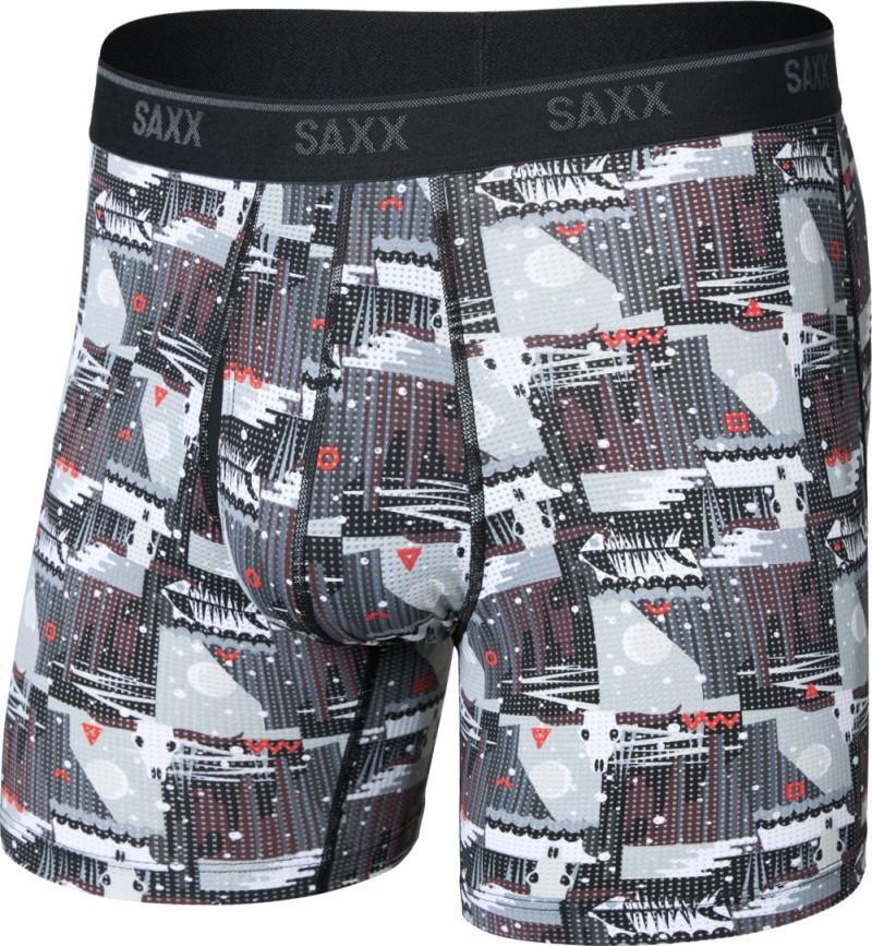 Quest Quick-Dry Mesh Boxer Briefs w/ Fly, 6" Inseam - Mens - winter trek-black 1
