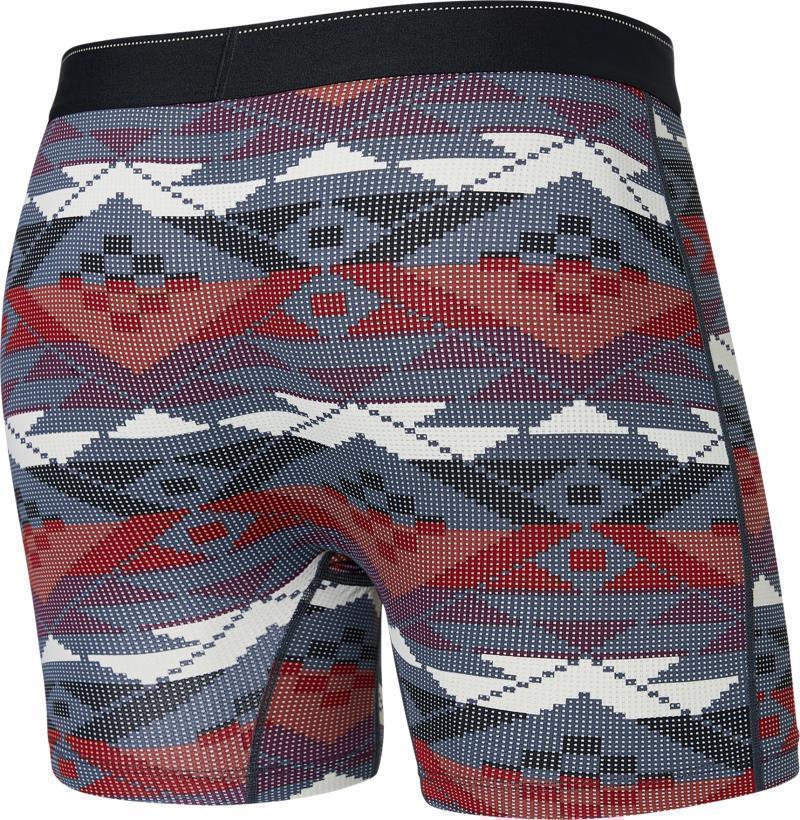 Quest Quick Dry Mesh Boxer Brief Fly, 5" Inseam - Mens - asher geo-deep navy 1