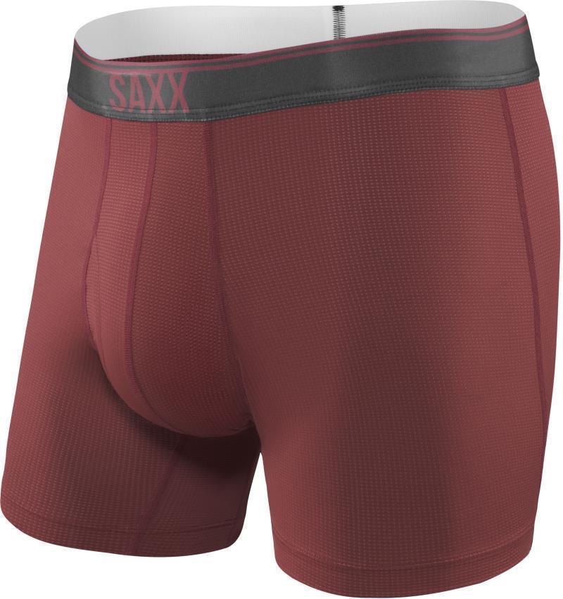 Quest Quick Dry Mesh Boxer Brief Fly, 5" Inseam - Mens - brick red 1
