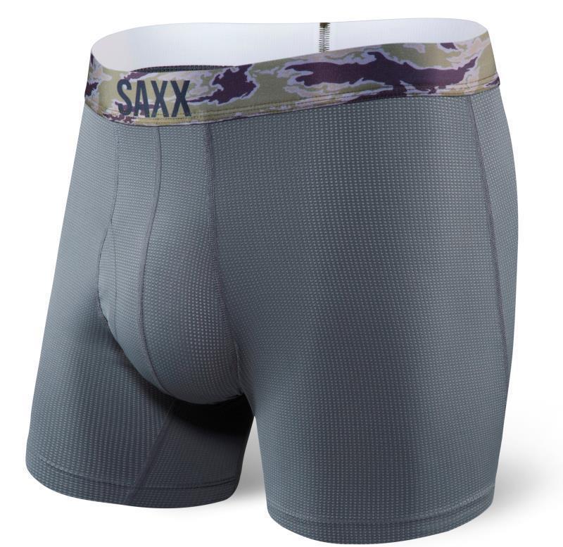 Quest Quick Dry Mesh Boxer Brief Fly, 5" Inseam - Mens - dark charcoal 1