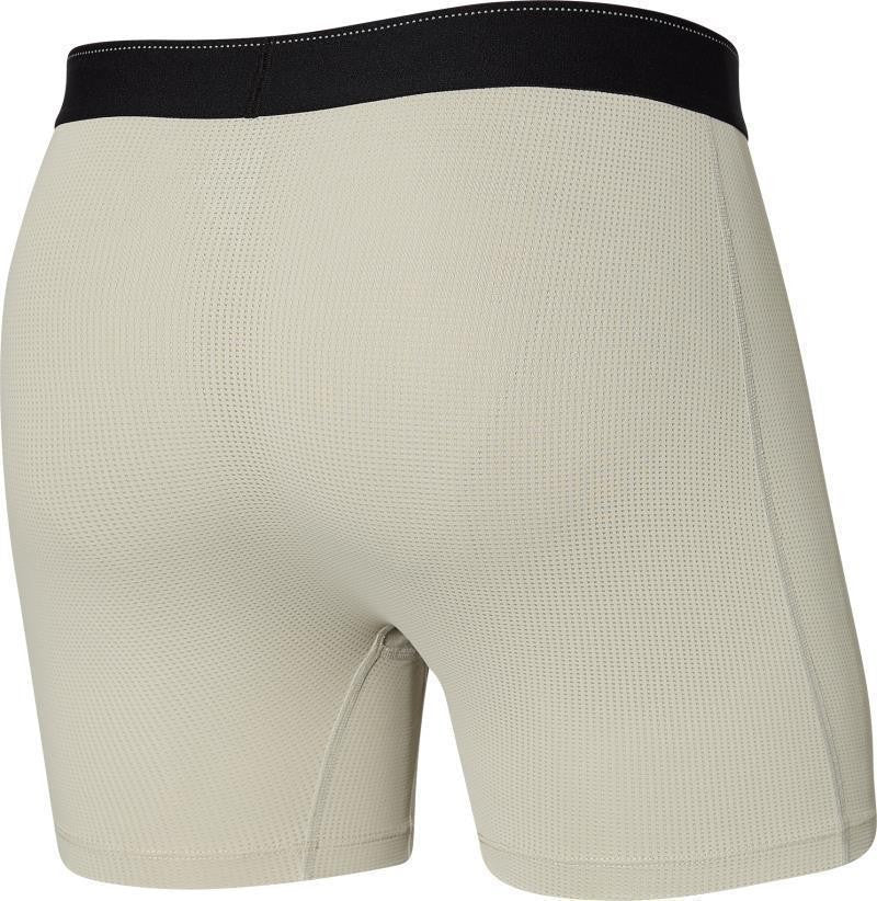 Quest Quick Dry Mesh Boxer Brief Fly, 5" Inseam - Mens - fossil 1