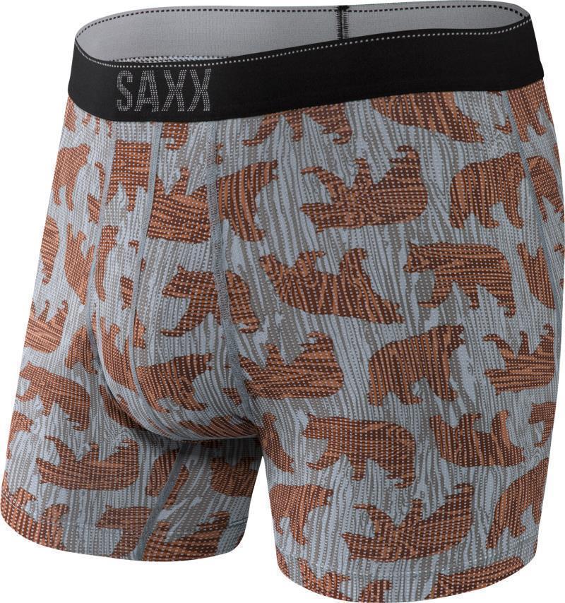 Quest Quick Dry Mesh Boxer Brief Fly, 5" Inseam - Mens - grey grizzly grain 1