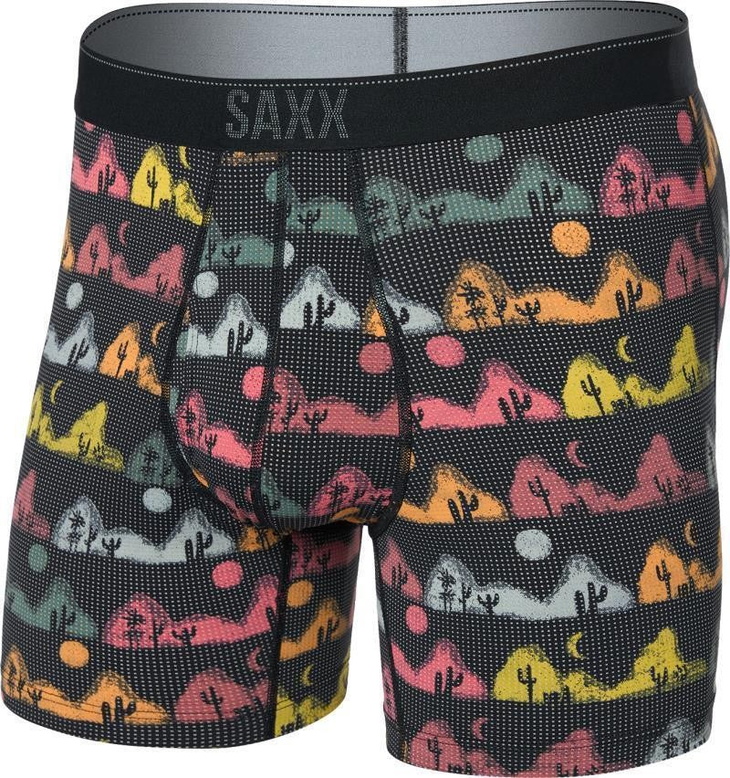 Quest Quick Dry Mesh Boxer Brief Fly, 5" Inseam - Mens - mesa nightfall-black 1