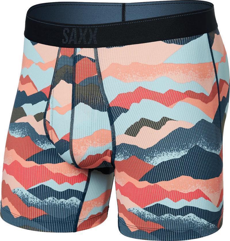 Quest Quick Dry Mesh Boxer Brief Fly, 5" Inseam - Mens - mountain abstract-multi 1