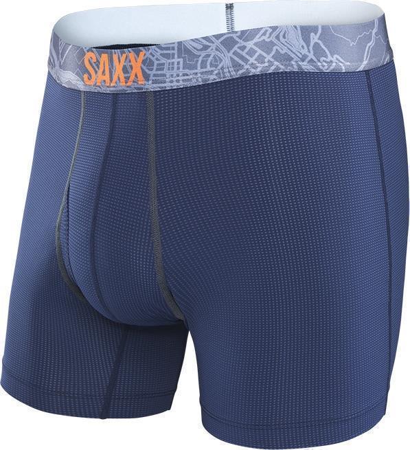 Quest Quick Dry Mesh Boxer Brief Fly, 5" Inseam - Mens - navy / charcoal 1