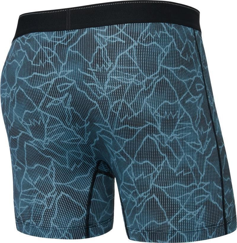 Quest Quick Dry Mesh Boxer Brief Fly, 5" Inseam - Mens - sketchy mountain-black 1