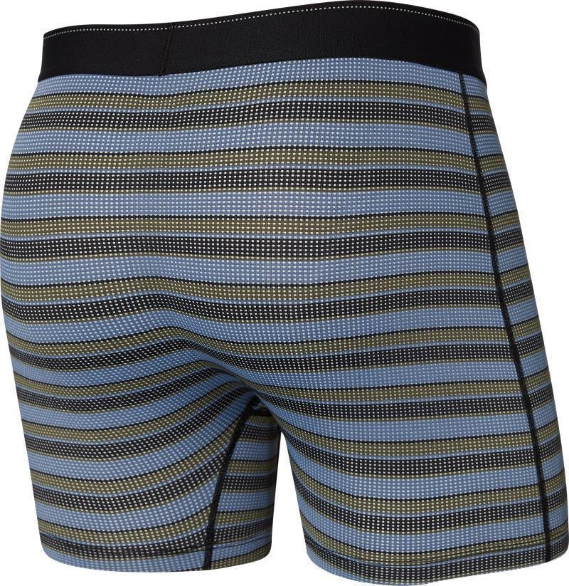 Quest Quick Dry Mesh Boxer Brief Fly, 5" Inseam - Mens - solar stripe-twilight 1