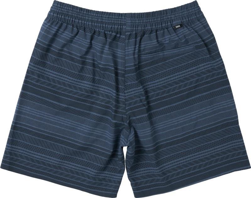 Sea To Shore 2n1 Volley Shorts, 6" Inseam - Mens - agitated stripe-indigo 1