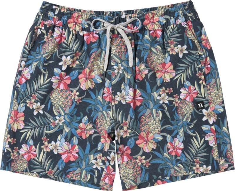 Sea To Shore 2n1 Volley Shorts, 6" Inseam - Mens - pineapple field-fd black 1