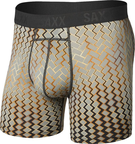 Smooth Flex Light Compression Boxer Briefs, 6" Inseam - Mens - lustre weave-faded black 1