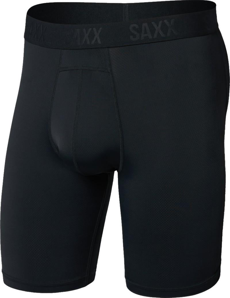 Smooth Flex Light Compression Long Boxer Briefs, 8" Inseam - Mens - black 1