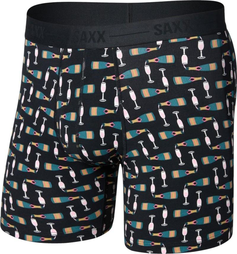 Smooth Luxe Micro Modal Boxer Briefs, 6" Inseam - Mens - fizz the season-black 1