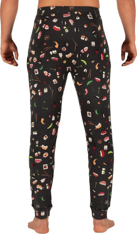 Snooze Pants, 29" Inseam - Mens - sushi doobie doo-black 1