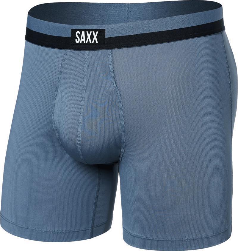 Sport Mesh Boxer Brief Fly, 5" Inseam - Mens - Stone Blue 1