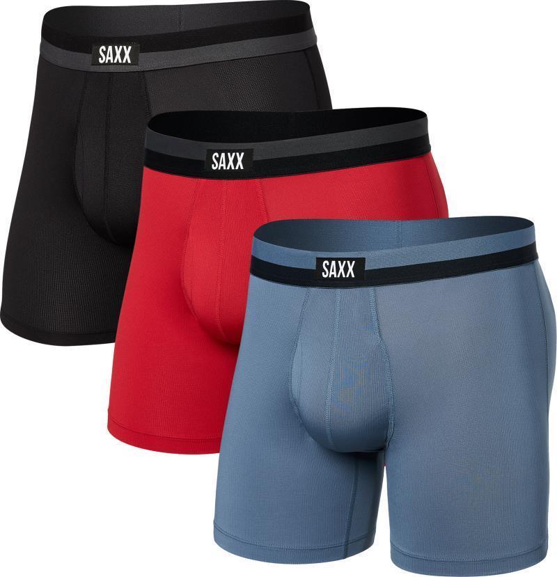 Sport Mesh Boxer Brief Fly, 5" Inseam - Mens - 3 Pack - Sunset / Stone / Black 1
