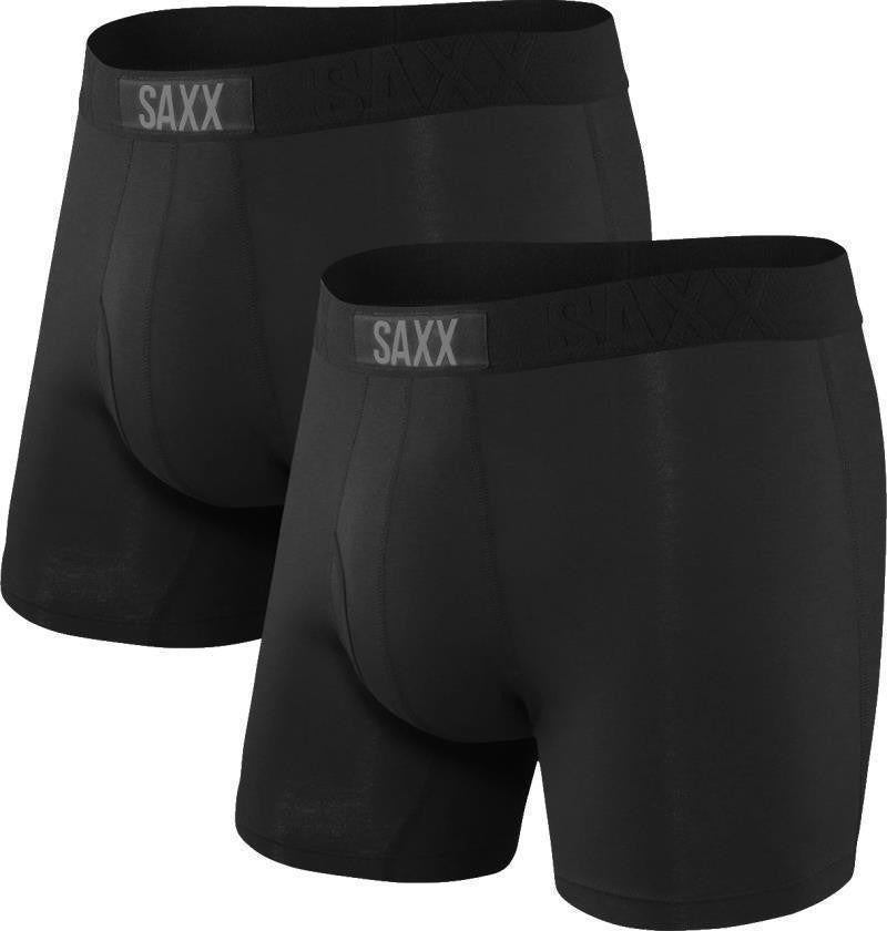 Ultra Super Soft Boxer Brief Fly, 5" Inseam - Mens - 2 Pack - black / black 1