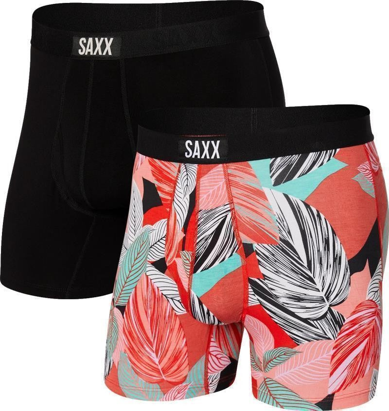 Ultra Super Soft Boxer Brief Fly, 5" Inseam - Mens - 2 Pack - pop trop / black 1