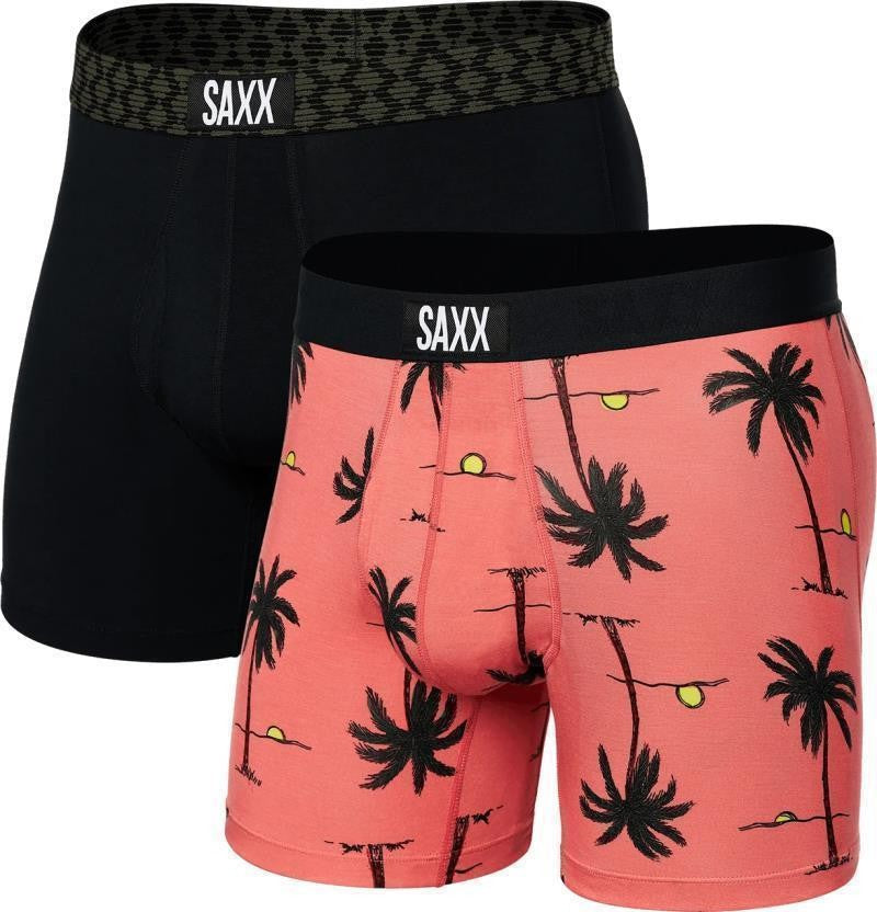 Ultra Super Soft Boxer Brief Fly, 5" Inseam - Mens - 2 Pack - sunrise sunset / check wb 1