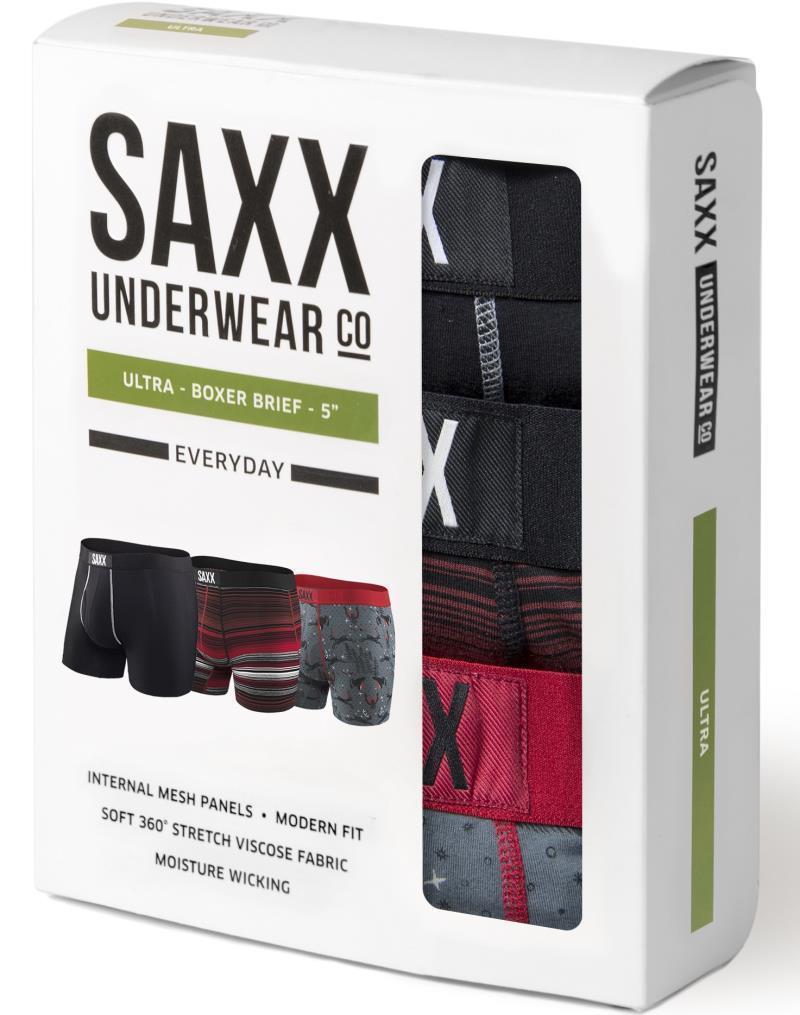Ultra Super Soft Boxer Brief Fly, 5" Inseam - Mens - 3 Pack - Forest Night 1