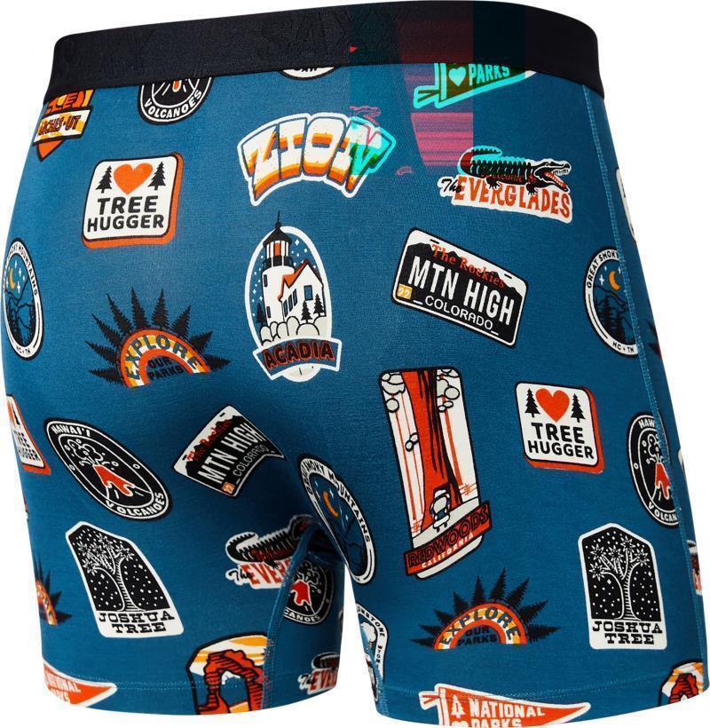 Ultra Super Soft Boxer Brief Fly, 5" Inseam - Parks - Mens - Park Badges-Blue 2