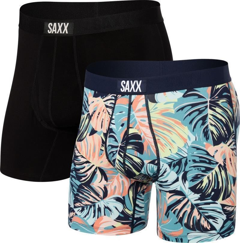 Ultra Super Soft Boxer Briefs w/ Fly, 5" Inseam - Mens - 2 Pack - mr phil o dendren / black 1