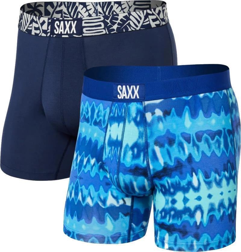 Vibe Super Soft Boxer Brief, 5" Inseam - Mens - 2 Pack - optic tie dye / navy tile 1