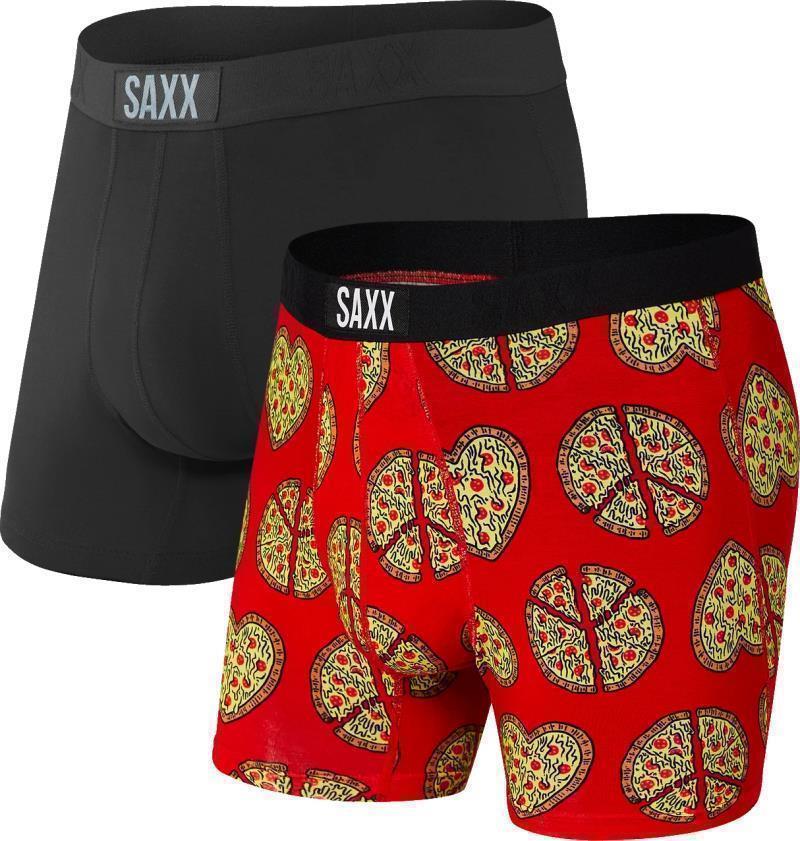 Vibe Super Soft Boxer Brief, 5" Inseam - Mens - 2 Pack - piece and love / black 1