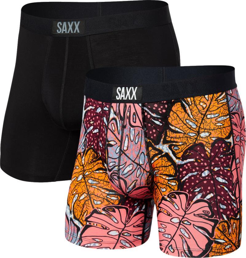 Vibe Super Soft Boxer Brief, 5" Inseam - Mens - 2 Pack - tropical wax / black 1