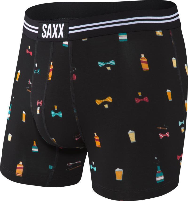 Vibe Super Soft Boxer Brief, 5" Inseam - Mens - black bowties n booze 1