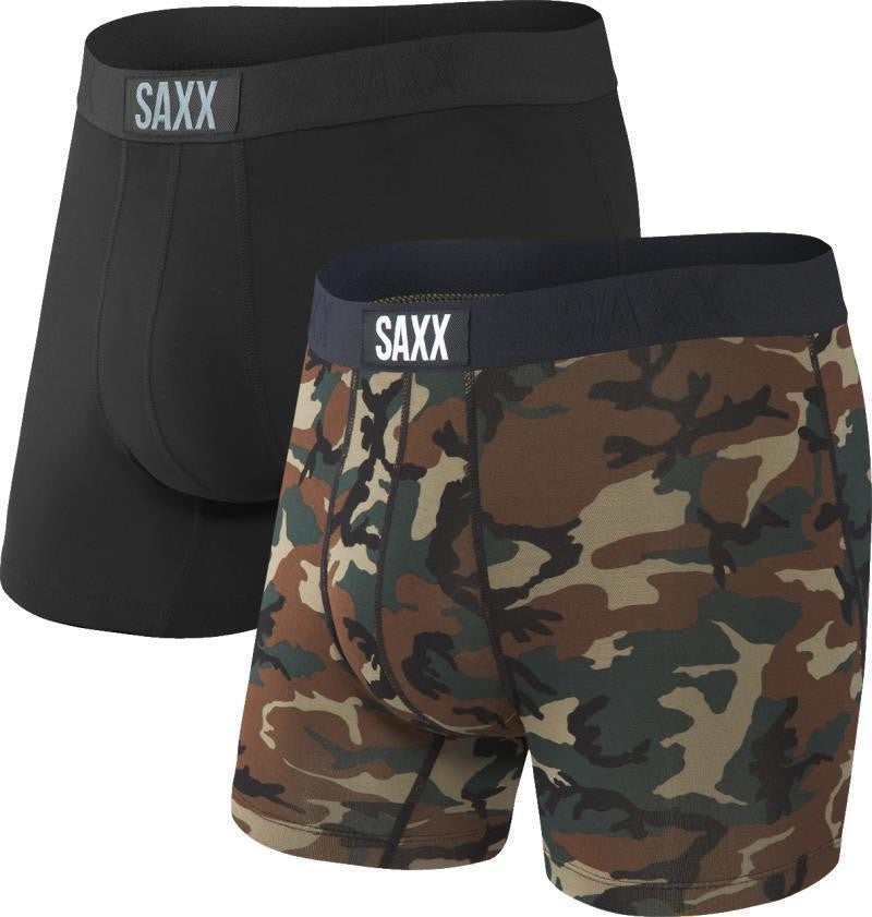 Vibe Super Soft Boxer Briefs, 5" Inseam - Mens - 2 Pack - black / wood camo 1