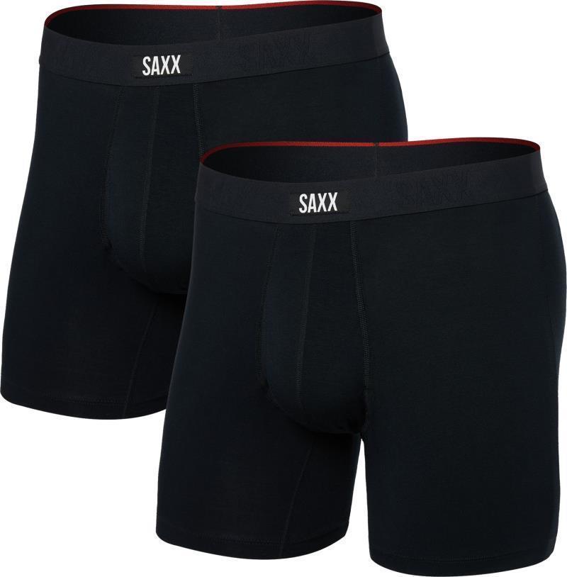 Vibe Xtra Boxer Brief Fly, 6" Inseam - Mens - 2 Pack - Black 1