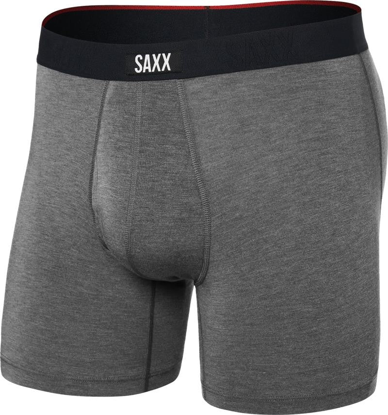 Vibe Xtra Soft Comfort Boxer Brief Fly, 6" Inseam - Mens - dark grey heather 1