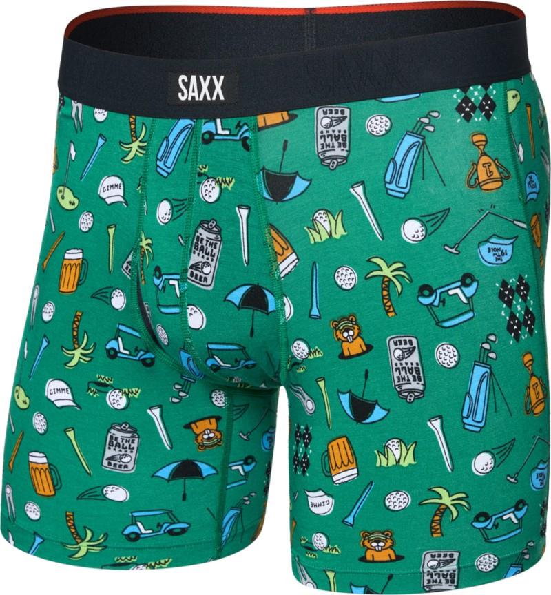 Vibe Xtra Soft Comfort Boxer Brief Fly, 6" Inseam - Mens - fairway bits-green 1