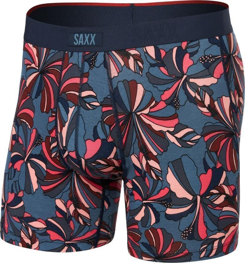 Vibe Xtra Soft Comfort Boxer Brief Fly, 6" Inseam - Mens - flower pop-twilight 1