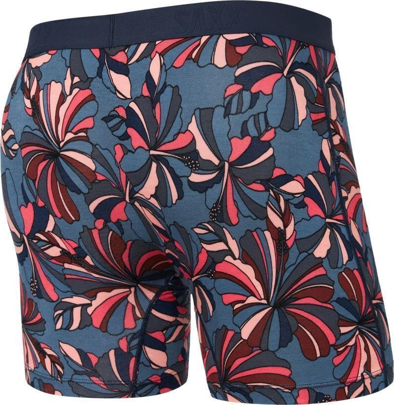 Vibe Xtra Soft Comfort Boxer Brief Fly, 6" Inseam - Mens - flower pop-twilight 1