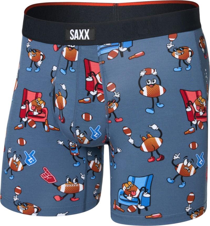 Vibe Xtra Soft Comfort Boxer Brief Fly, 6" Inseam - Mens - game day-twilight 1